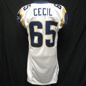 Toby Cecil St Louis Rams Game Worn Jersey 2004 NFL Season