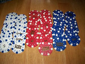 Cedar Point Amusement Park Poker Chips RARE