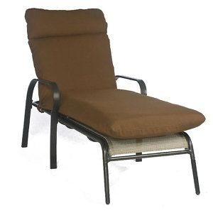    Living Brown Chaise Patio Pool Deck Lounge Chair Furniture Cushion