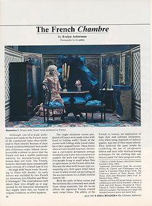 The FRENCH CHAMBRE Miniature Doll House Article History Photos 