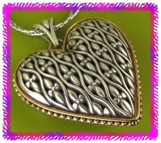 Brighton Silver 2 Tones Cathedral Heart Necklace NWTag