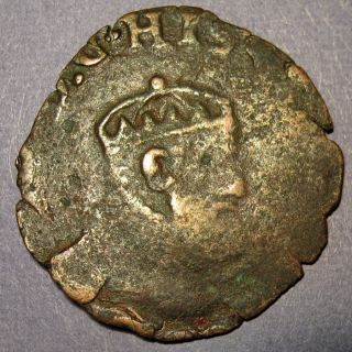 King Philip II of Spain 1560 Copper Korte Spanish Netherlands Brabant 