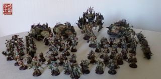 Warhammer W40K Chaos Space Marines Nurgle Army 2500 PT Pro Painting 
