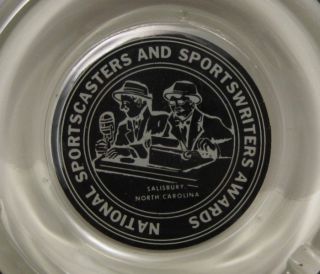 Vintage Sportcasters Sportswriters Award Ashtray Nssa Baseball 