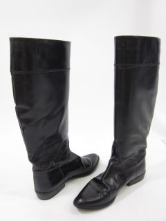 on charles david black mid calf leather boots size 7 aa these charles 