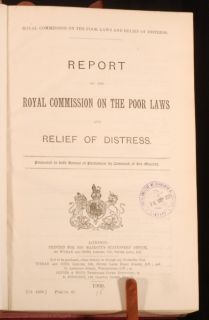 1909 Royal Commission on The Poor Laws Complete Reports