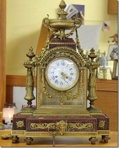 French Mantel Clock Made by Lemerle Charpentier 464