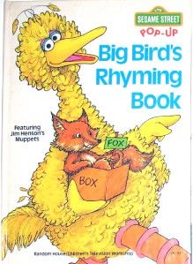 sesame street big bird s rhyming book 1979 pop up