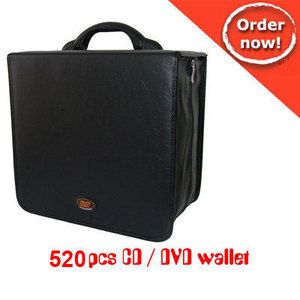 Style Leather CD Wallet Hold 520 CDs DVDs Top Quality