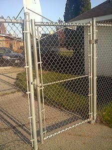 Fence Chain Link Fencing 6 High 4 Wide Gate and 10 Wide Drive thru 