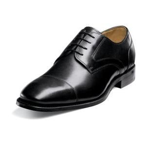 Florsheim Mens Chatom Cap Toe Oxford Dress Shoes Black Leather 12083 