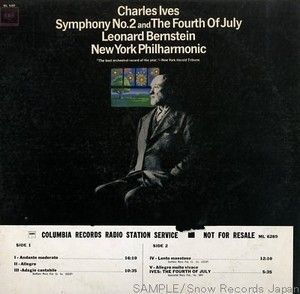 12 0904 004 BERNSTEIN LEONARD charles ives symphony no 2 and the 