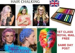 Temporary Hair Chalks Pastels 2012 Trend Very Easy to Use Wash Out 48 