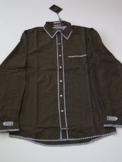 Cedric Brown Plaid English Laundry LS Shirt Longsleeve Mens Button Up 