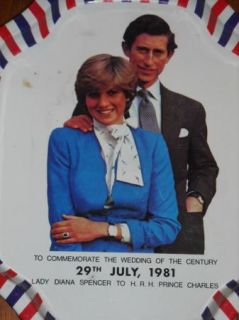 Lady Diana Spencer & Prince Charles Wedding Commemoritive Tin