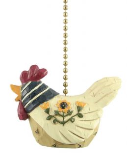 country chicken hen ceiling fan pull light pull chain