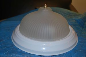 Flush Mount Ceiling Light Fixture Frosted 2 Bulb