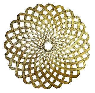 italian gold iron pinwheel design ceiling medallion hand constructed 