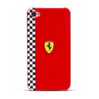 Ferrari Formula 1 iPhone 4/4s Hard Case   Red With Checkers*New