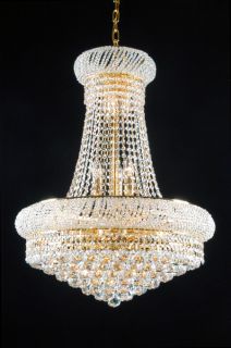 New French Empire All Crystal Chandeliers 15 Lights Fixture Dining 