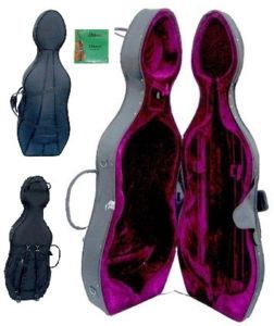 New 4 4 Size Cello Hard Case with Wheels Free Strings