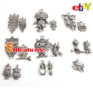   Oxide Owl Charms Alloy Pendants Beads Fit Charms Free SHIP