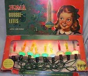 Noma Bubble Lites String of 9 in Box Christmas Lights