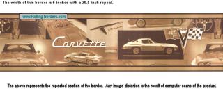 1963 1965 1967 1966 Chevy Corvette Car Wallpaper Border