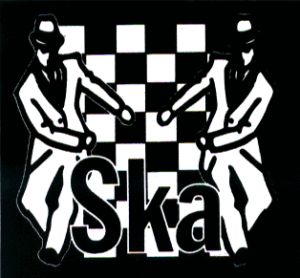 13178 Ska Logo Checkers Skanking Dancers Sticker Decal