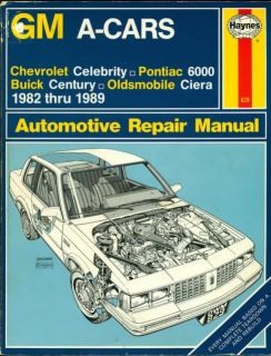 1982 1983 1988 1989 Chevy Celebrity Buick Century Cutlass Ciera Repair 
