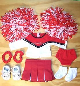Doll Clothes fits American Girl~10PC CHEERLEADING OUFIT NEW 