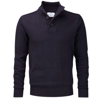 Charles Wilson Mens Cotton Button Neck Sweater DD BN01