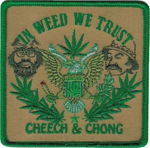 description brand new licensed cheech and chong iron on patch