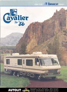 1986 Monaco Cavalier motorhome RV Chevrolet Brochure