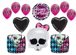Monster High Balloons Party Decorations Birthday Zebra Pink Black New 