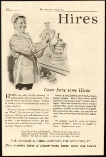 1919 Print Ad HIRES Rootbeer Come have some Hires
