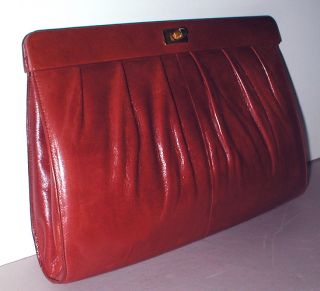 Charles Jourdan Paris Leather Clutch Bag Made in France
