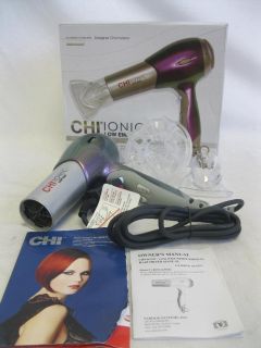 Chi Ionic Chameleon Hair Dryer Low EMF GF1620 with Diffuser Purple 