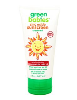 New Green Babies Zinc Oxide Sunscreen Safe Sun Protection Unscented 