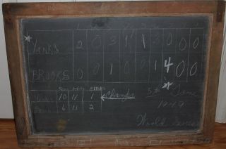   Yankees Brooklyn World Series Original Chalk Board Scoreboard