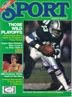Tony Dorsett Autographed Signed Dallas Cowboys February 1983 Sport 