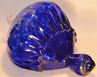 Chihuly Art Glass Cobalt Squash Form Signed Numbered Pilchuck Design 