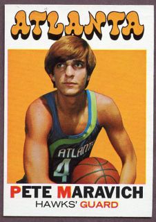 1971 72 Topps 55 Pete Maravich Hawks NR MT from Complete Set 190169 
