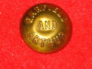 1880 James Garfield Chester Arthur Campaign Pin Pinback Button Badge 