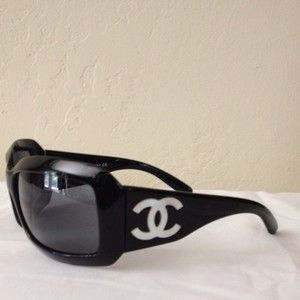 Chanel Sunglasses   AUTH  Black and Mother of Pearl   5076 H