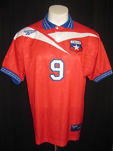 Vtg Reebok 90s Zamorano Chile Jersey Football Soccer Inter Shirt Colo 