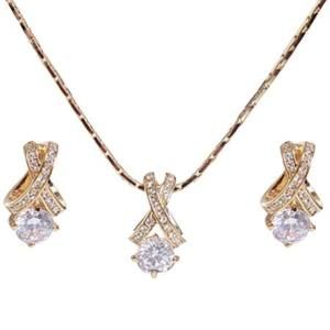 18K Gold Plated Swarovski Crystal Jewelry Set 213318