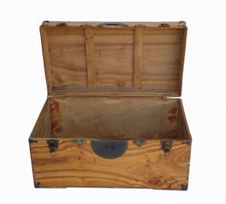 Chinese Antique Coffee Table Camphor Wood Chest Trunk WK2364