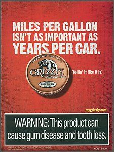 Grizzly Moist Snuff 2012 Magazine Print Ad Chewing Tobacco