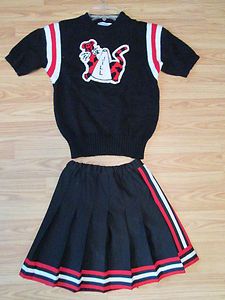    Vintage Cheerleader Uniform Sweater With NEW Skirt Costume Fun JILL